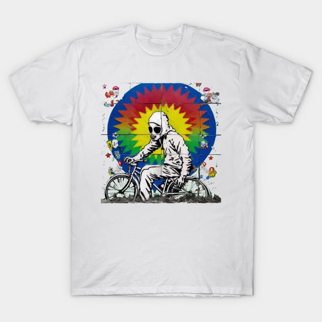 The Biker on the Wall T-Shirt by apsi